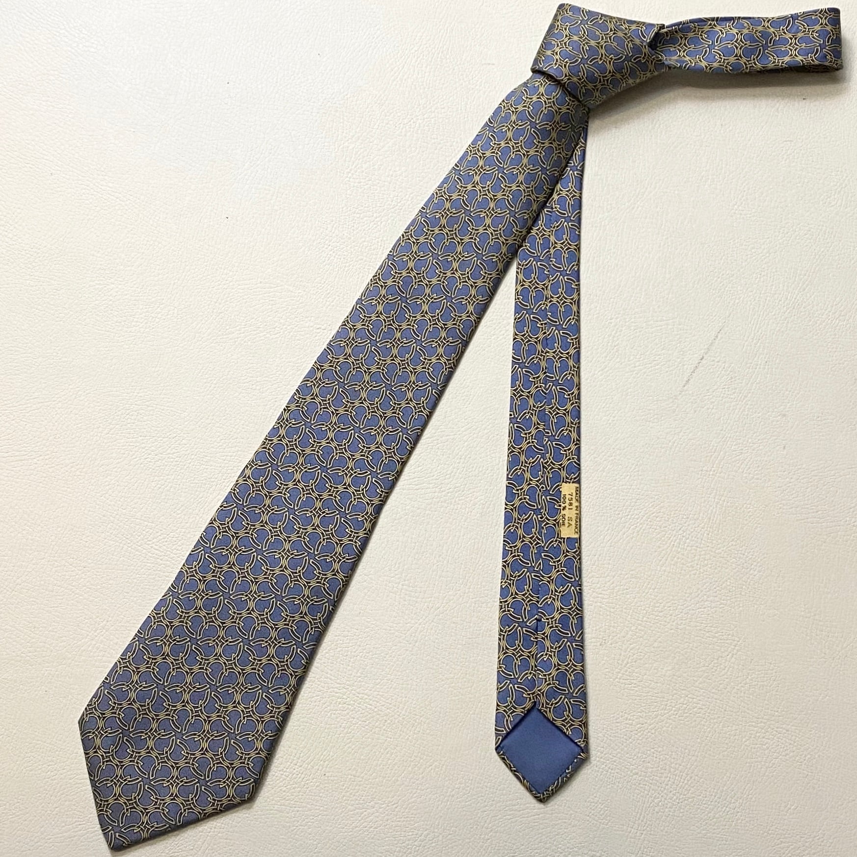HERMES horseshoe pattern silk tie | NOIR ONLINE