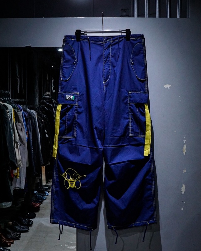 【add (C) vintage】“GHAST” Logo Embroidery Techno Rave Pants