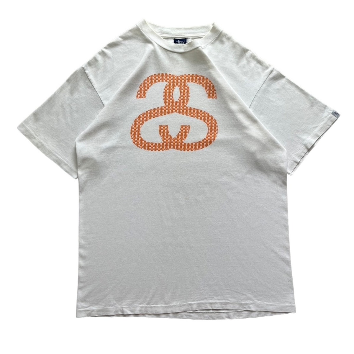 stussy ステューシー Tシャツ L センターロゴ プリント シャネルロゴ 