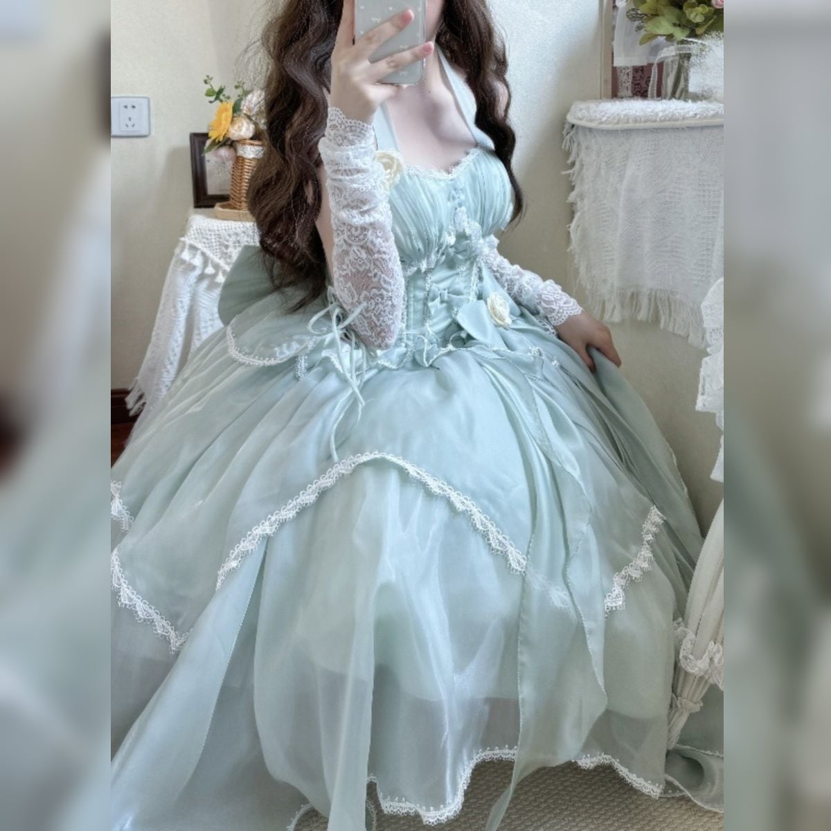 秘密の庭のローズプリンセス・レースアップドレスセット | Maiden's Rêve