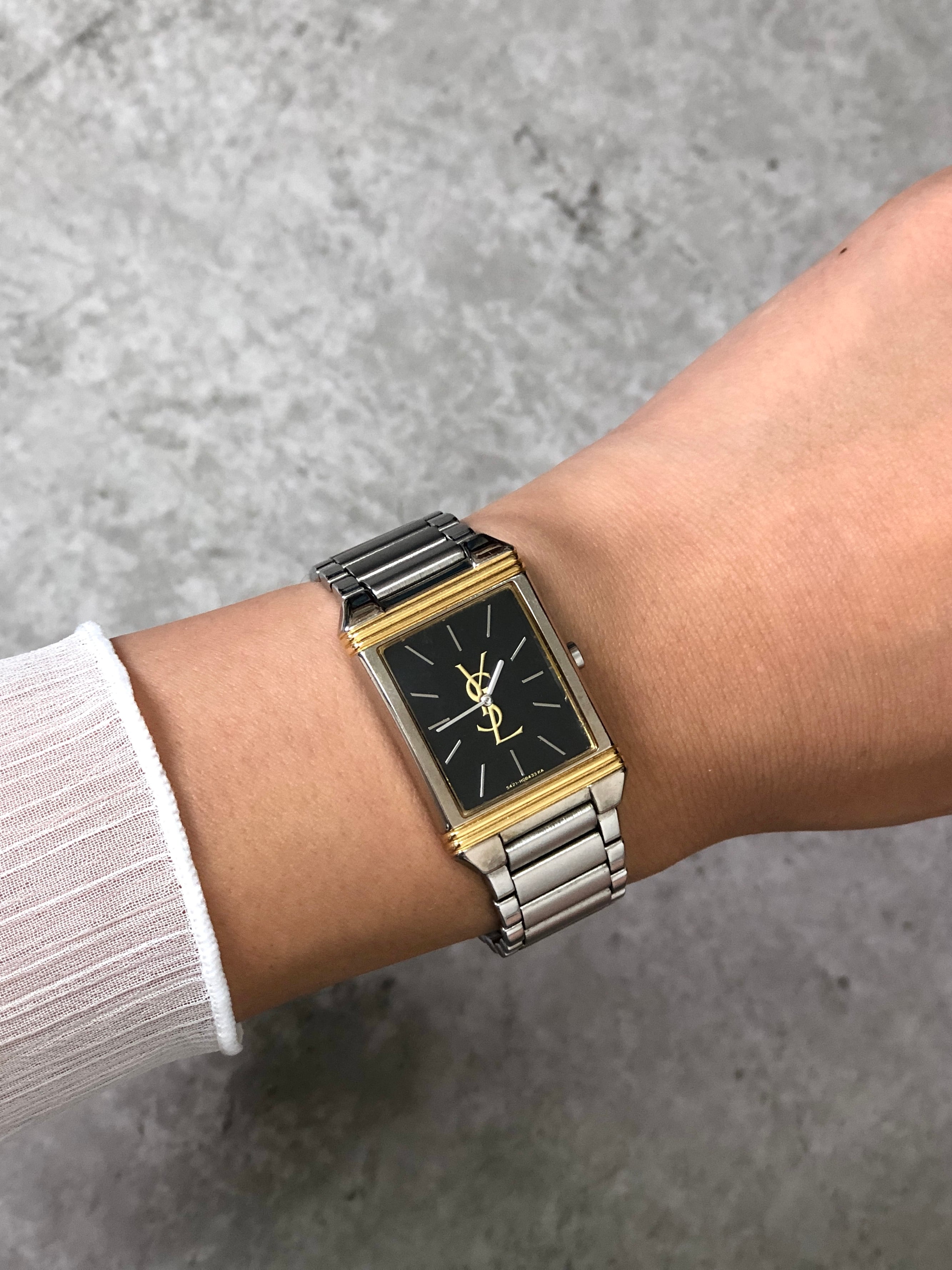 Yves Saint Laurent イヴ・サンローラン 腕時計 シルバー×ゴールド YSL