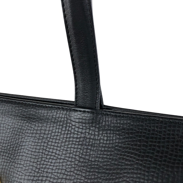Christian Dior クリスチャン ディオール ハンドバッグ ブラック オーバルロゴ レザー トートバッグ vintage ヴィンテージ オールド 7e6azr