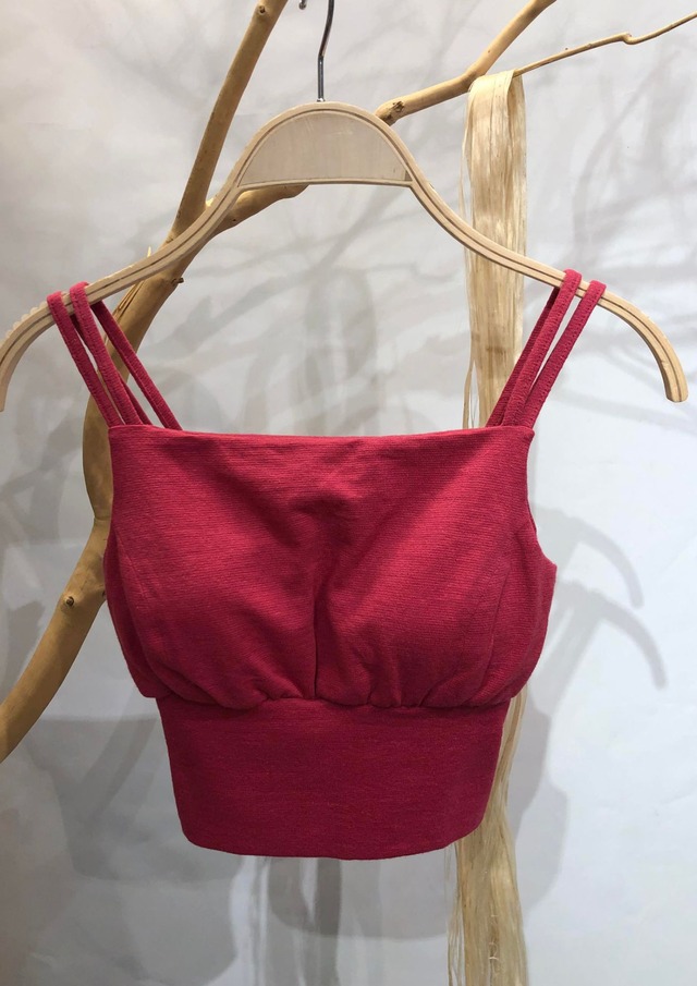 1点限り！【Sサイズ】ブラトップ キャミ型 Short Cami with Removable Pads