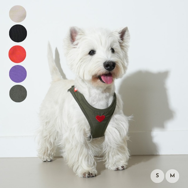 【PUPPYGALLERY公式】オールウェザー防水ハートハーネス　S/M