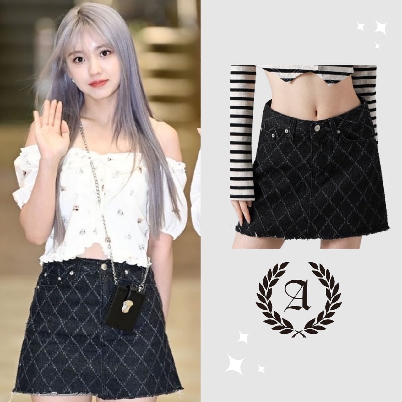 ★Kep1er イェソ着用★関税込★AVANDRESS★Quilting Mini Skirt ☆ケプラー カンイェソ 着用!【AVANDRESS】Quilting Mini Skirt