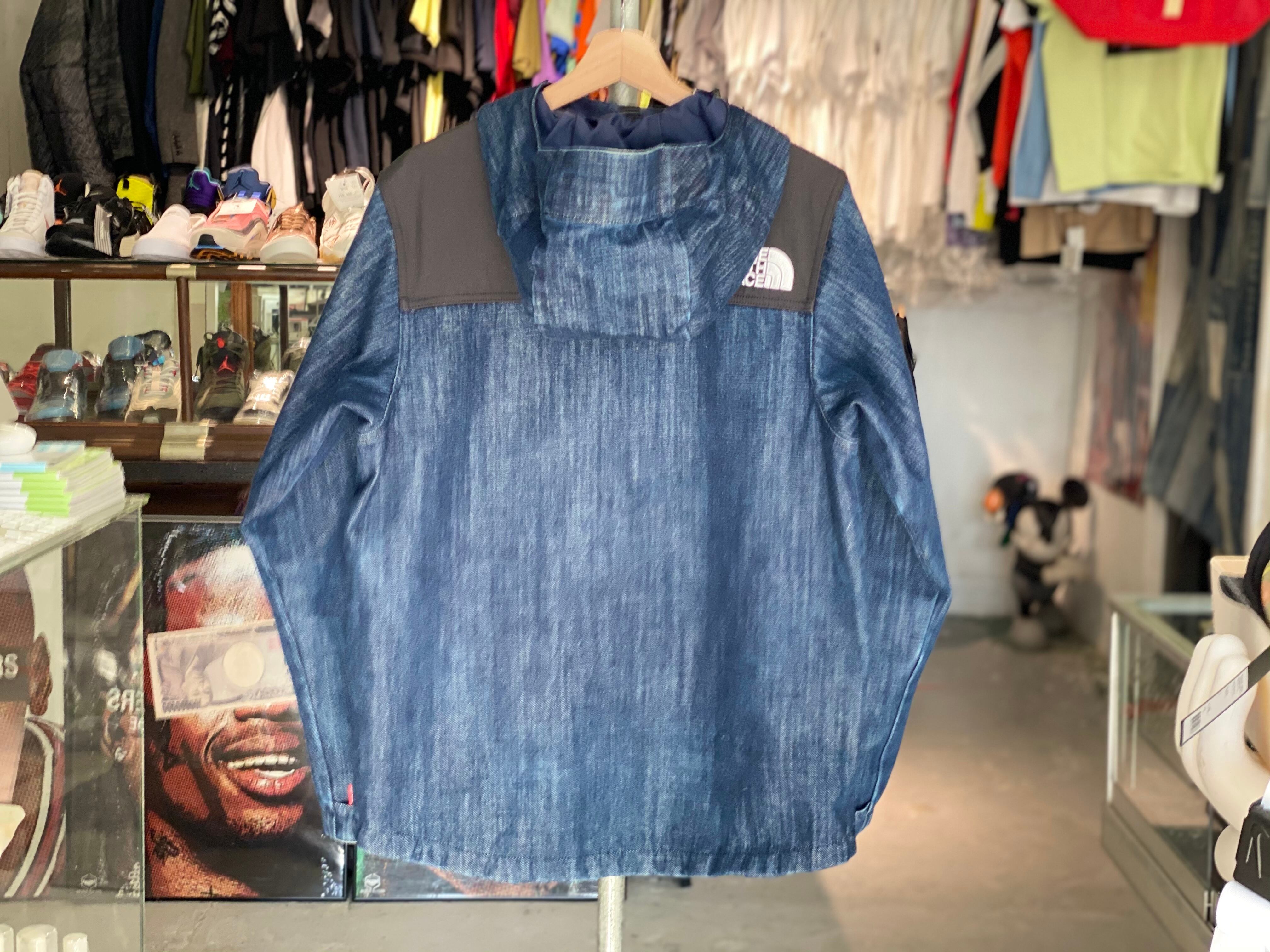 Supreme 15SS × THE NORTH FACE DENIM DOT SHOT JACKET SMALL 