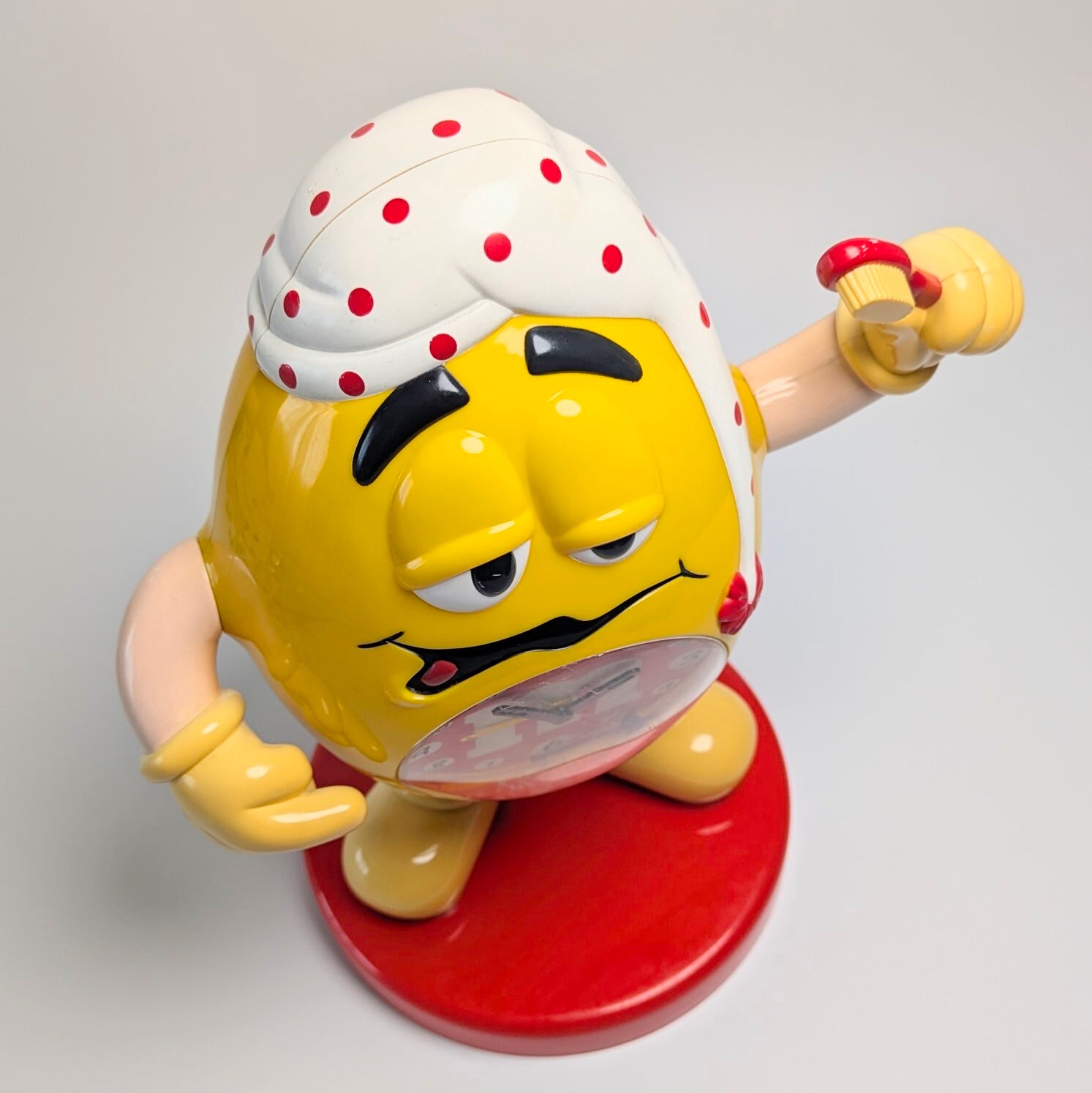 ☆ VINTAGE 90' JUNK ☆【 m&m's  ( エムアンドエムズ ) 】Alarm Bedside Clock Yellow / 目覚まし時計 / アラームクロック 〚アメリカン雑貨 アメトイ〛