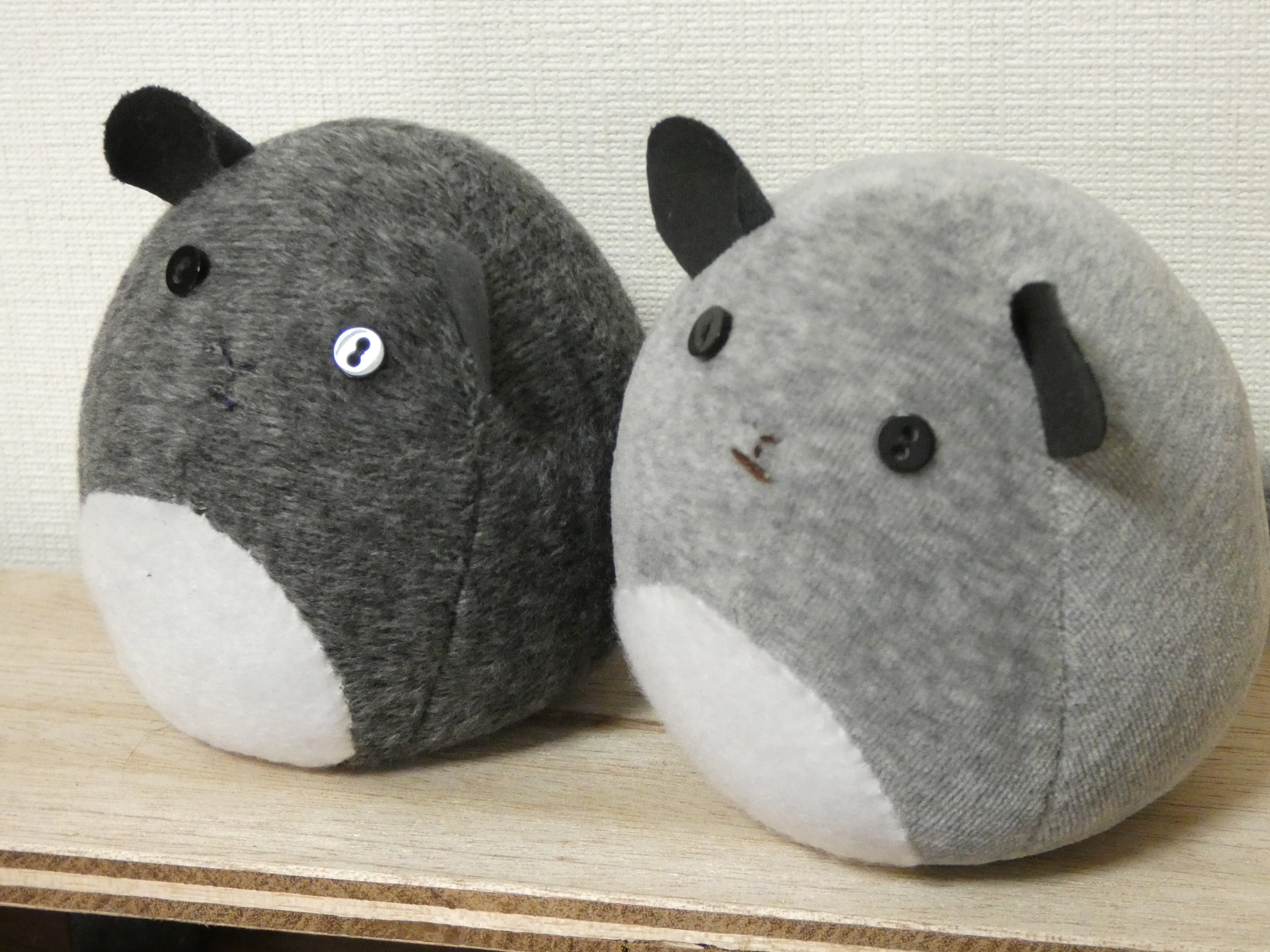 【自作ハンドメイド一点もの】萌獣ぬいぐるみ ＞ ゆにゃんこ チンチラシルバー：S チンチラ（簡易版）chinchilla(simplified version) | ぬいぐるみ工房