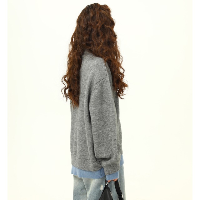 layered color knit cardigan　レイヤードカラーニットカーディガン　J1529