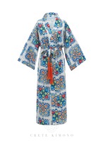 CRETE KIMONO クレタマキシ丈キモノ maison masumiオリジナルタッセル付きベルト