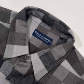 GIEVES & HAWKES ギーヴスアンドホークス チェック 長袖シャツ L/グレー メンズ