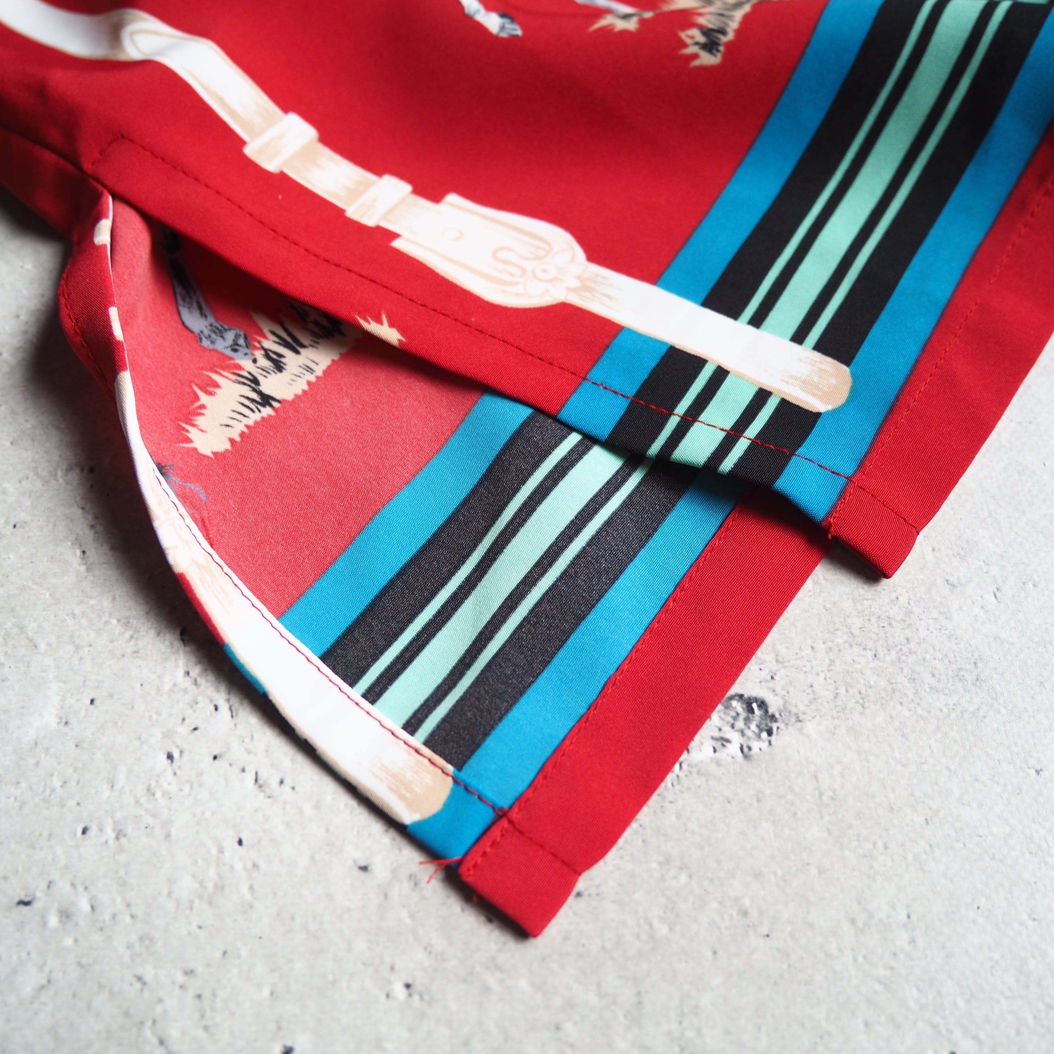 1990s Modern rétro × Luxury art Full pattern Vintage Drape shirt