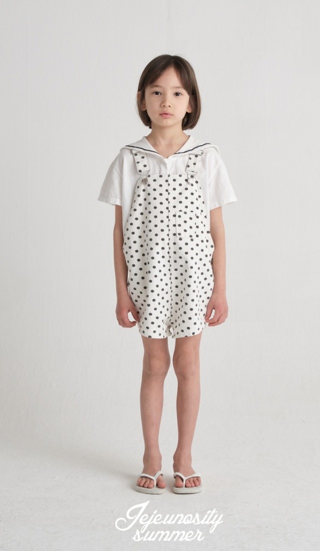 【即納Last①】jejeunosity / Berry short overall ❴Dot❵