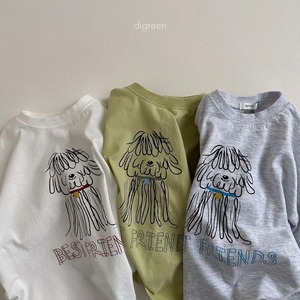 【Digreen ディグリーン】BEST FRIEND Tシャツ 85~120cm ホワイト 240516