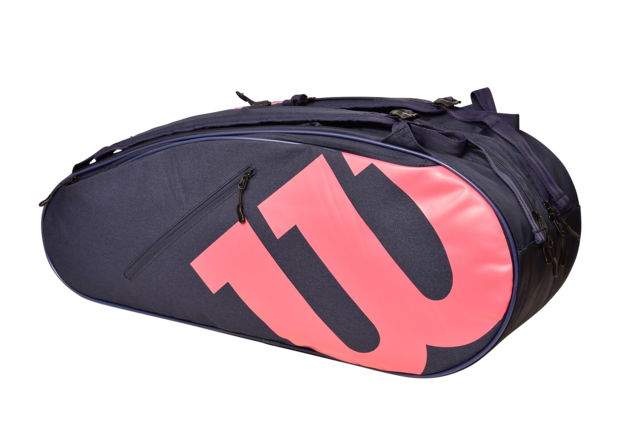 【テニスバック】TEAMJ 6PK RACKET BAG Navy/Pink