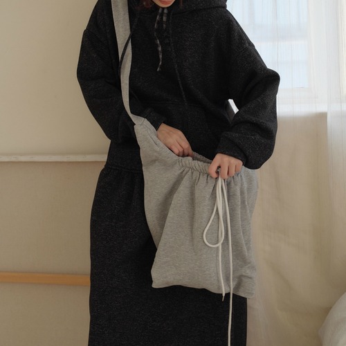 ドロストリボンスウェットショルダーバッグ ・9402