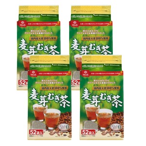 【在庫処分】はくばく 麦芽むぎ茶 52パック×4個