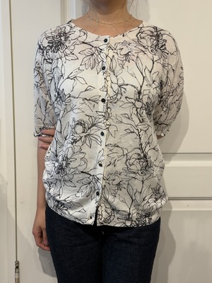 MAX MARA / vintage flower pattern knit.