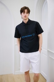 GOXO ゴーエックスオー ギブミーバーディライトフィット半袖アノラック ネイビー