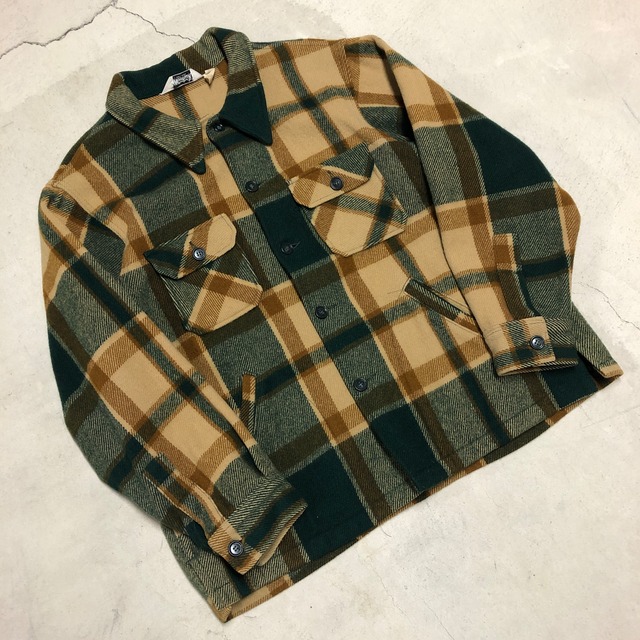 ⊕1980'S WOOL RICH WOOL CHECK JACKET