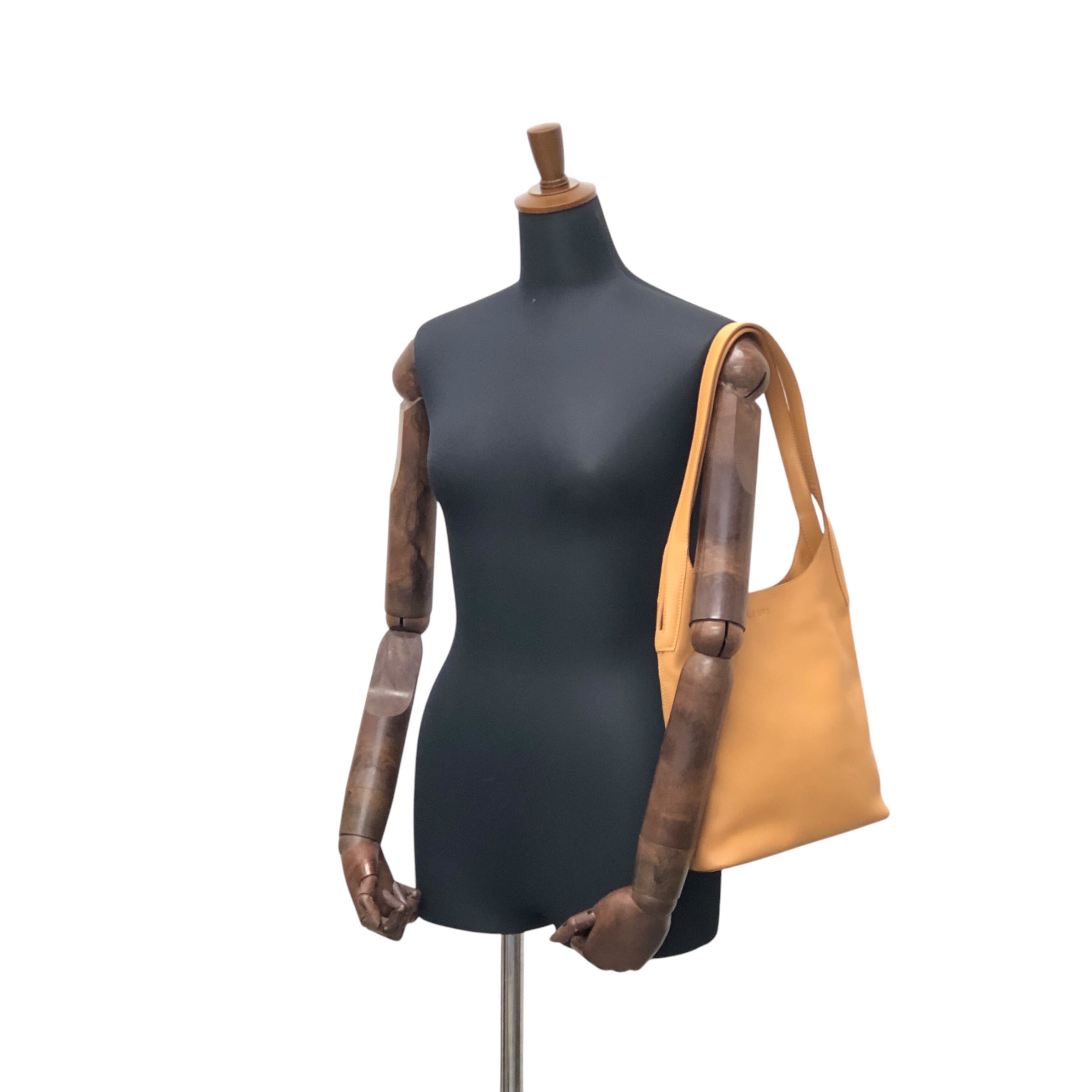LOEWE ロエベ ショルダーバッグ ブラウン ロゴ レザー vintage
