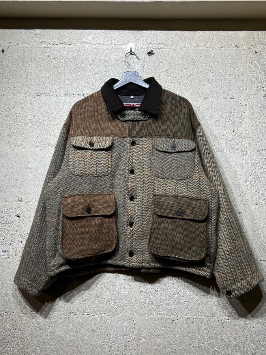 Harris Tweed Warden Jacket wd4 サイズ2 BROWN