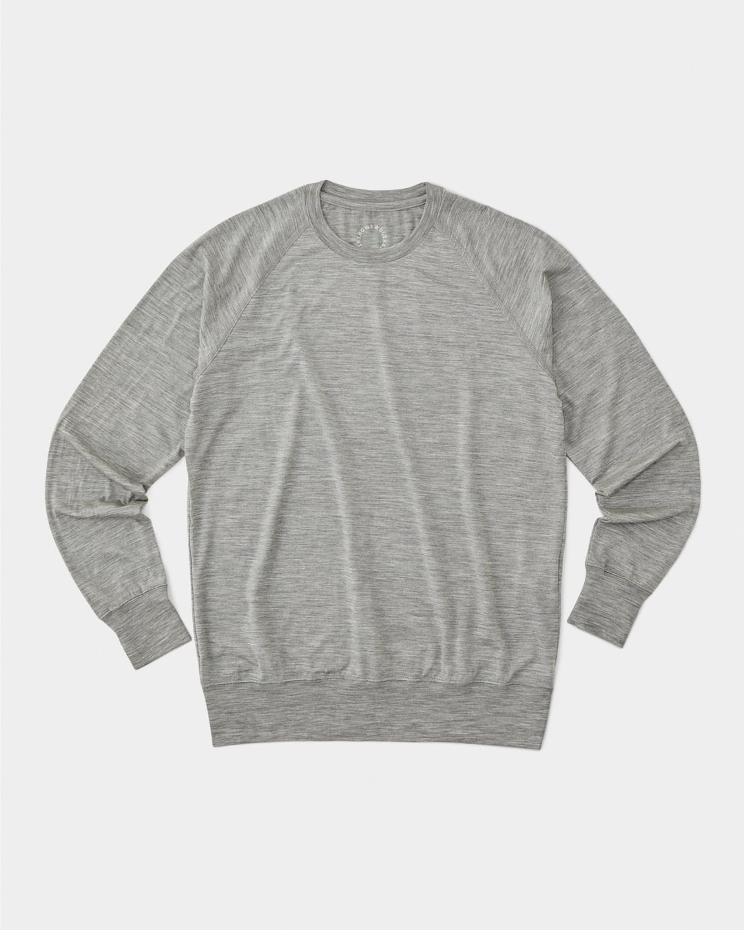 山と道 / 100% Merino Pullover - Unisex #Gray Marl