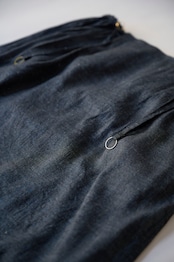 【suie】Bamboo linen skirt/バンブーリネンスリットスカート(ネイビー)