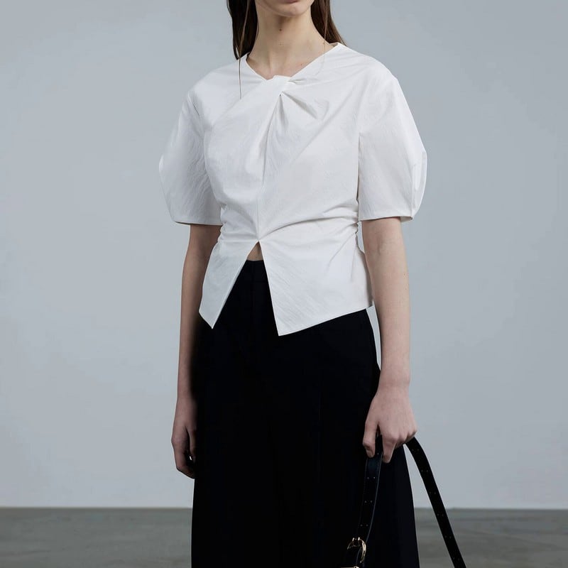 twist short sleeve shirt W00266