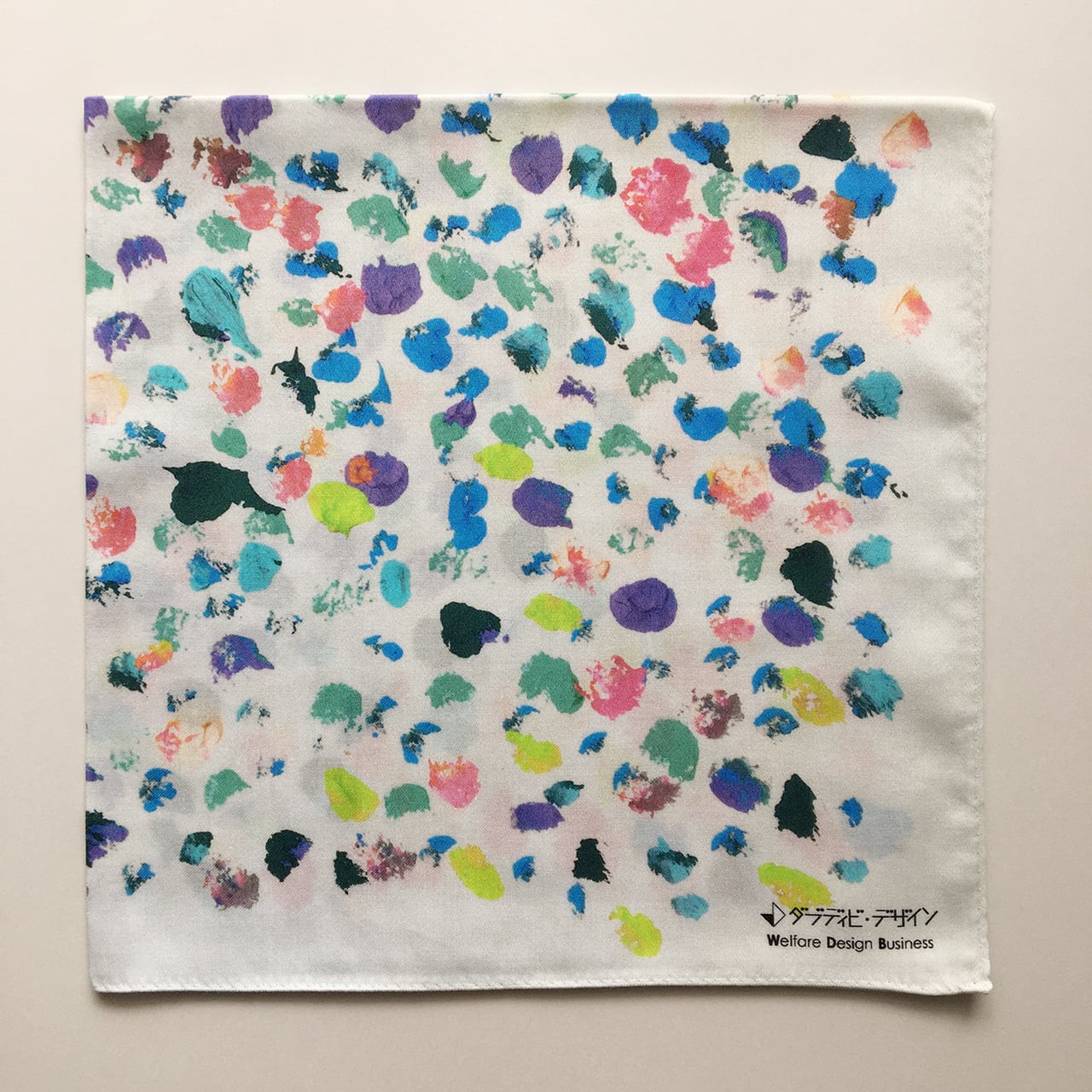 アートハンカチ【Square world】 NO.5：カラフル | ダブディビ