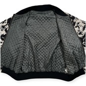 Lois CRAYON ロイスクレヨン 総柄 ダブルジップ ジャケット サイズ M /モノトーン ブラック×ホワイト/日本製