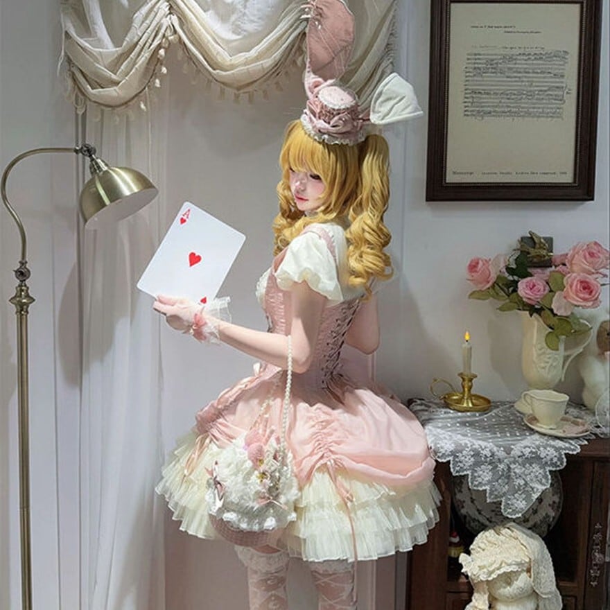 ふわふわ アイドル衣装｜ピンクJSKセットアップ コンカフェ・生誕祭