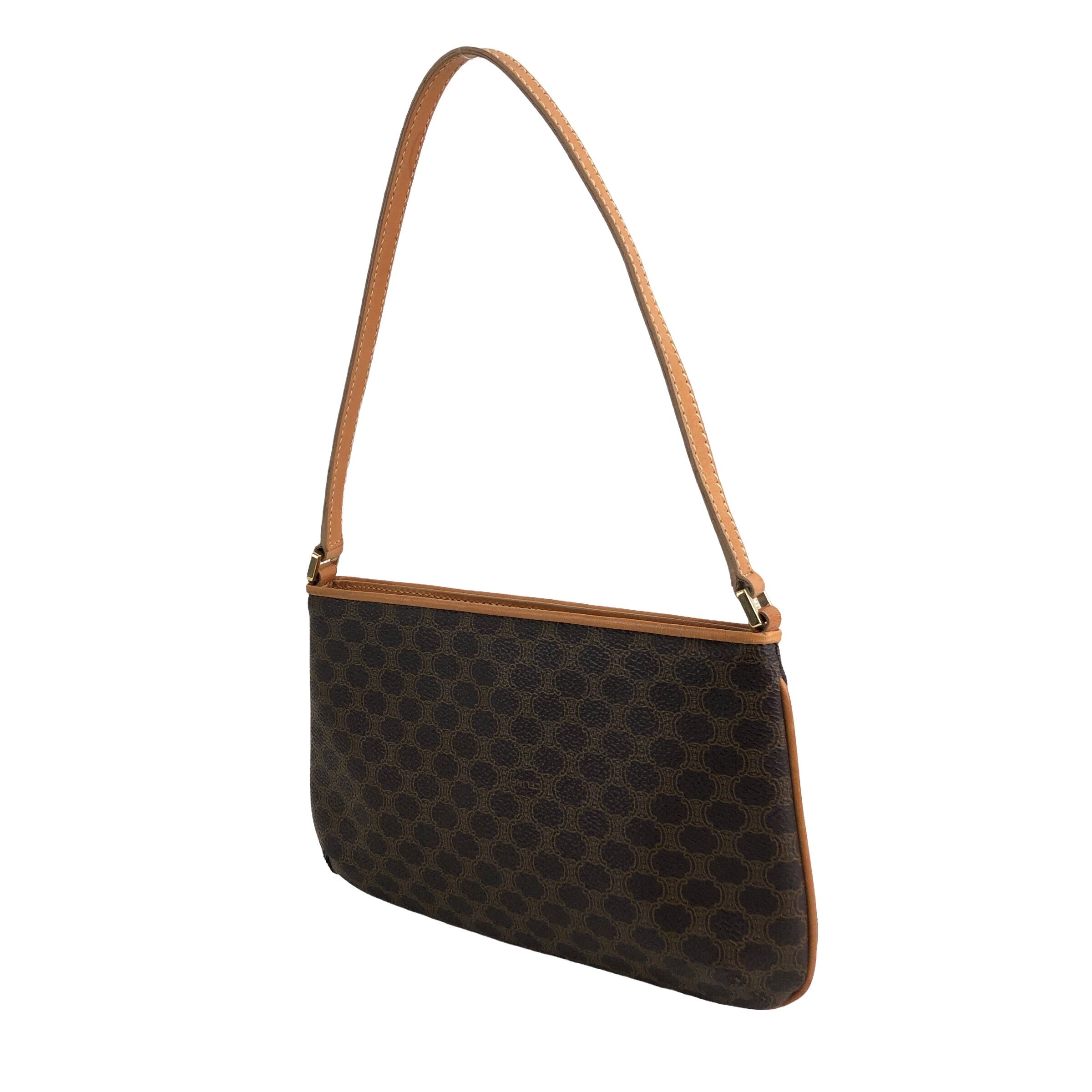 CELINE セリーヌ マカダム レザー ホーボーバッグ ミニバッグ