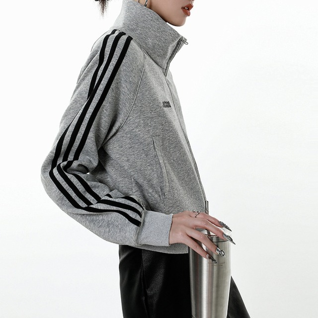 short sweatshirt zipper　ショートスウェットジッパー　J0482