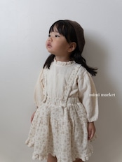 韓国子供服 / mimimarket / 26Autumn / ネックフリルブラウス / 秋服 *S~L *