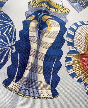 HERMES エルメス スカーフ ガヴロッシュ45 《ランラン・風船・帽章》893918S