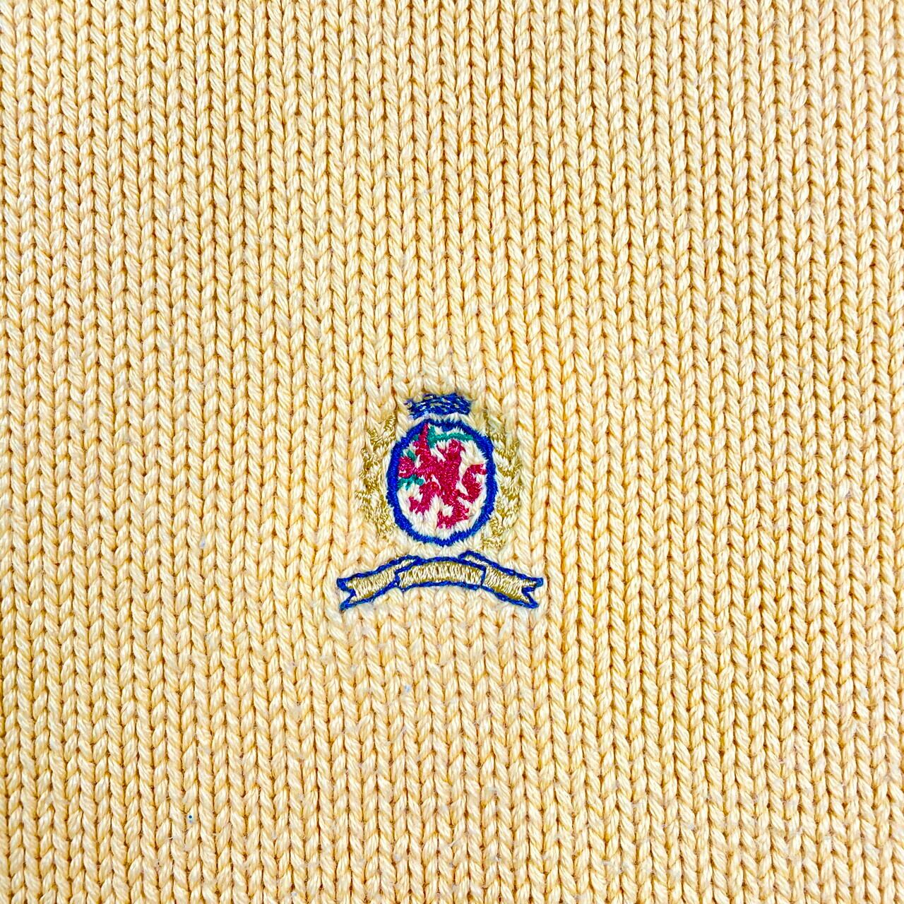 古着 ビンテージ 90s  トミー ホワイト タートル ニット 刺繍 TOMMY HILFIGER（トミー・ヒルフィガー） セーター ニット
