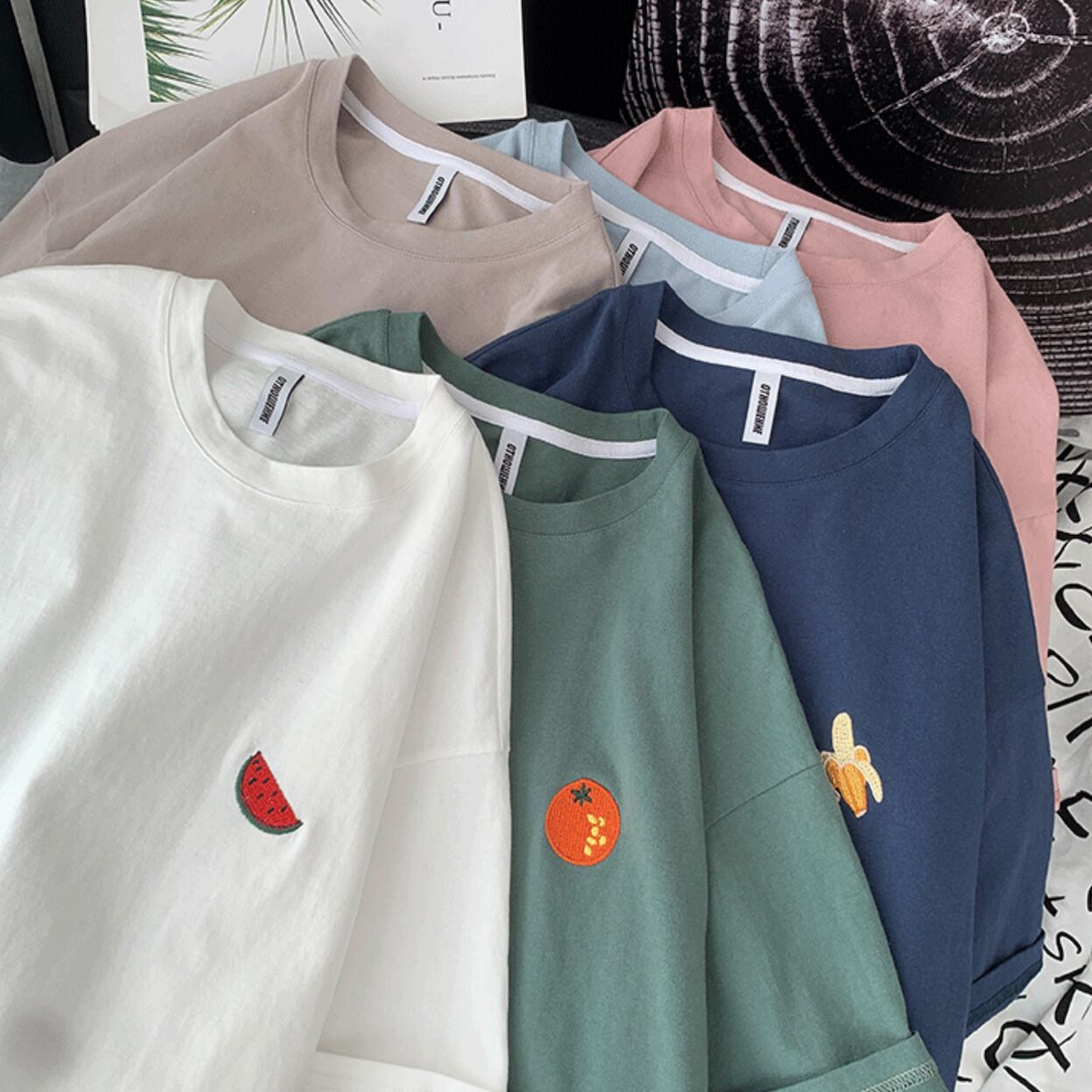 ワンポイントワッペンtシャツシャツ 韓国ファッション通販 Nosweat