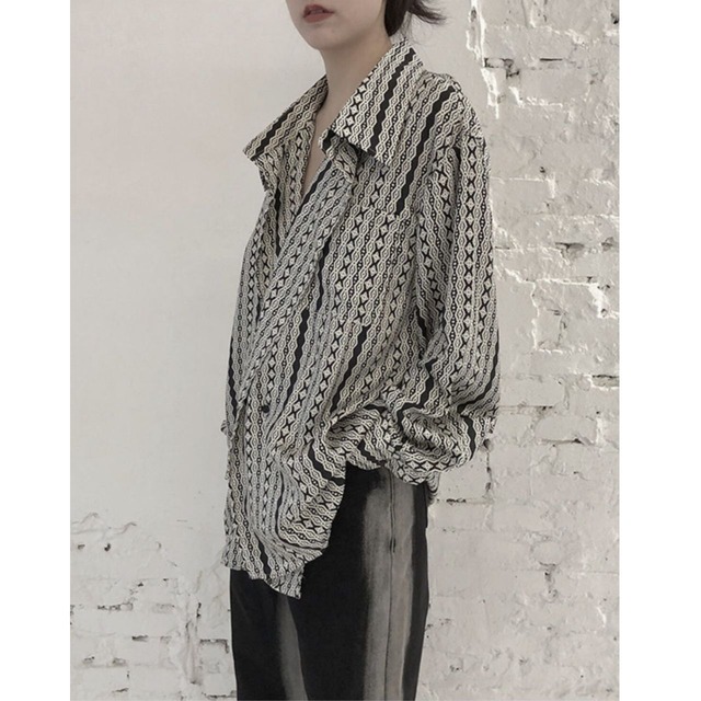 Quicksand stripe woven shirt C0608