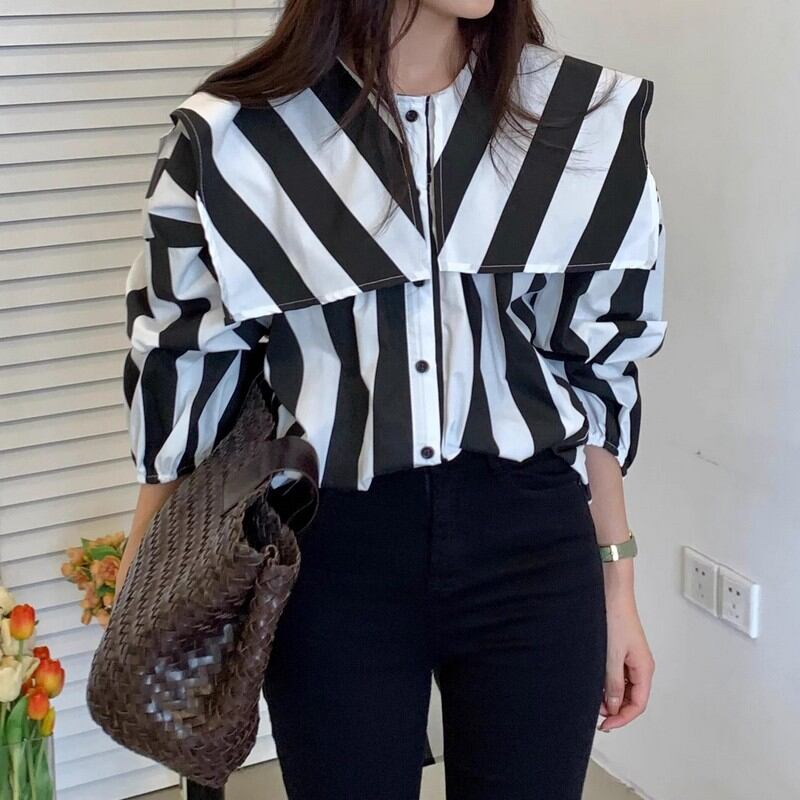 Single breasted long sleeve shirt 2colors RW0490