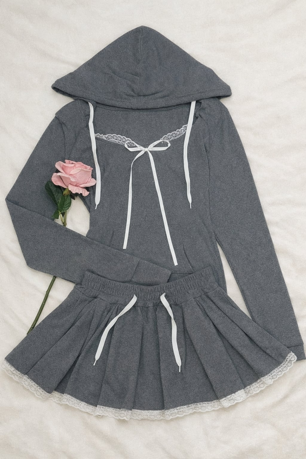 lace hoodie set up