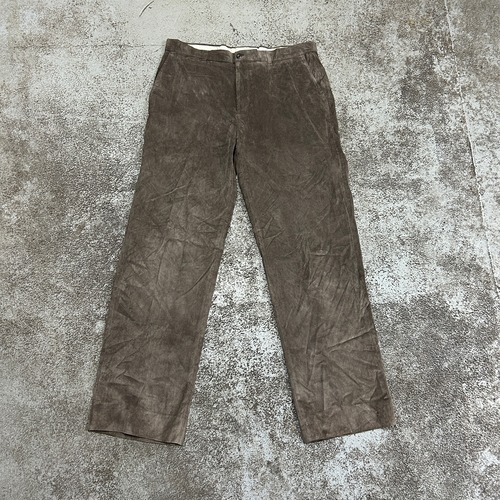 OLD plain design straight slacks khaki