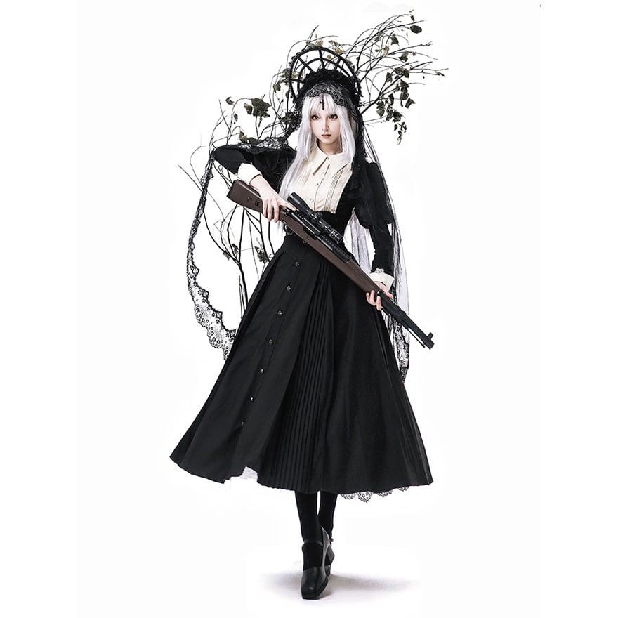 ミリロリ風 修道女 セットアップ シスター風 クラシカル エレガント