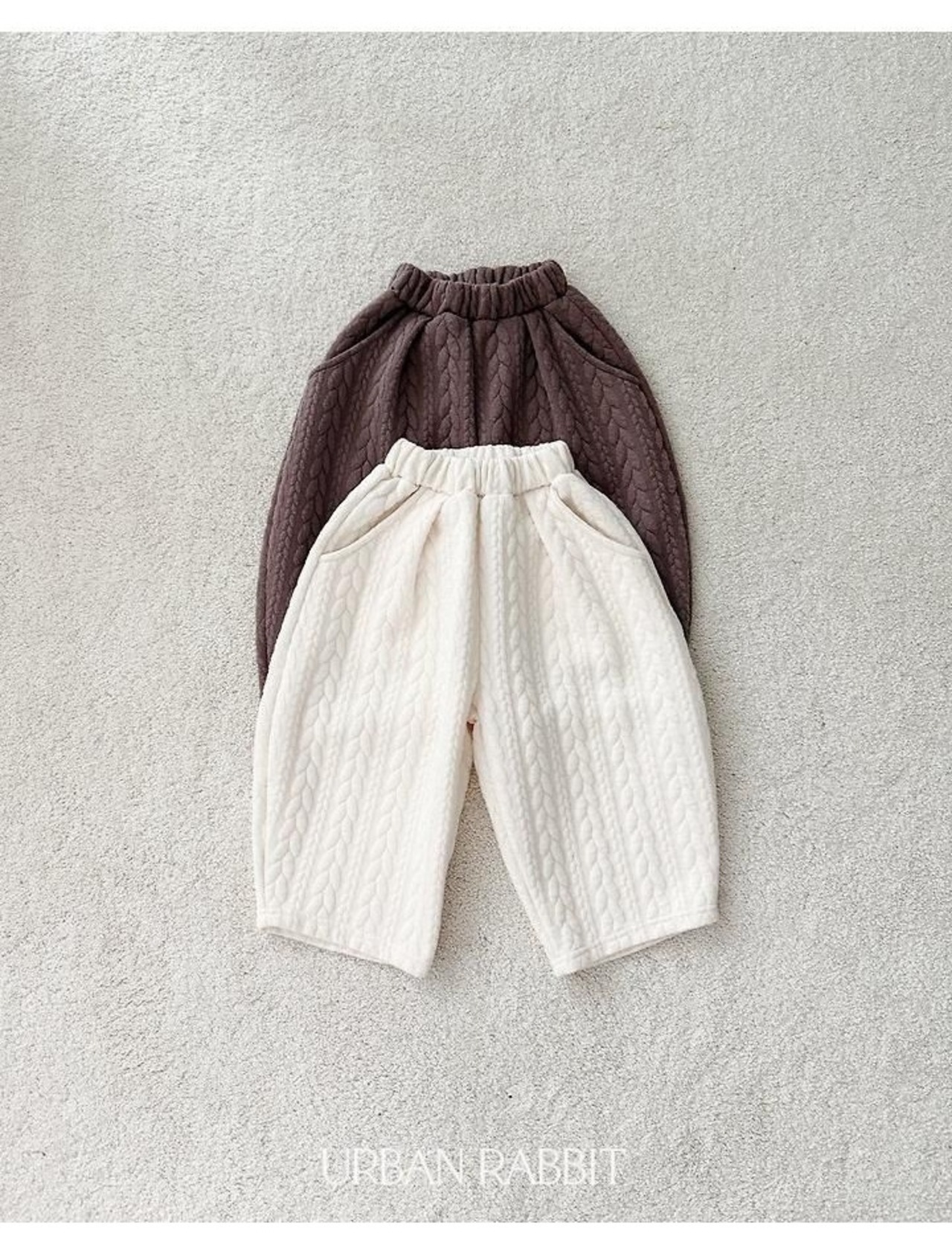 アーバンラビット / URBAN RABBIT / ケーブルキルティングパンツ / 韓国子供服 / キッズ / 26winter〖取寄〗*XS~XL*