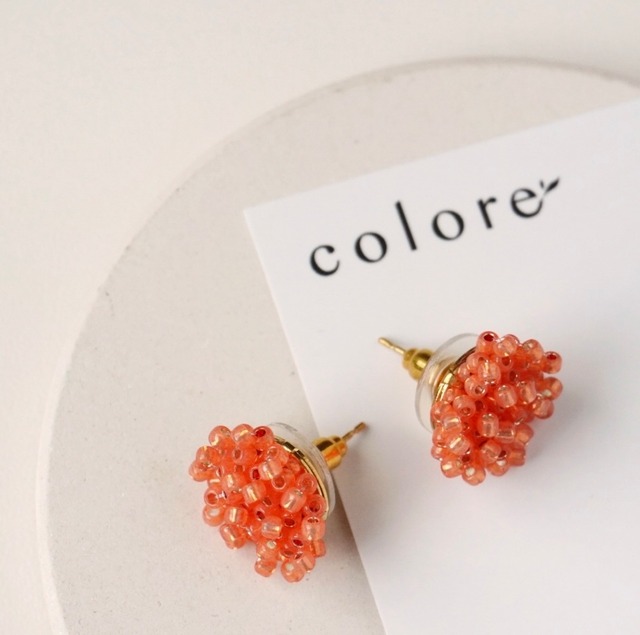 小粒ビーズピアス・イヤリング｜orange