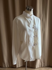 embroidered stand collar shirt-5223-9
