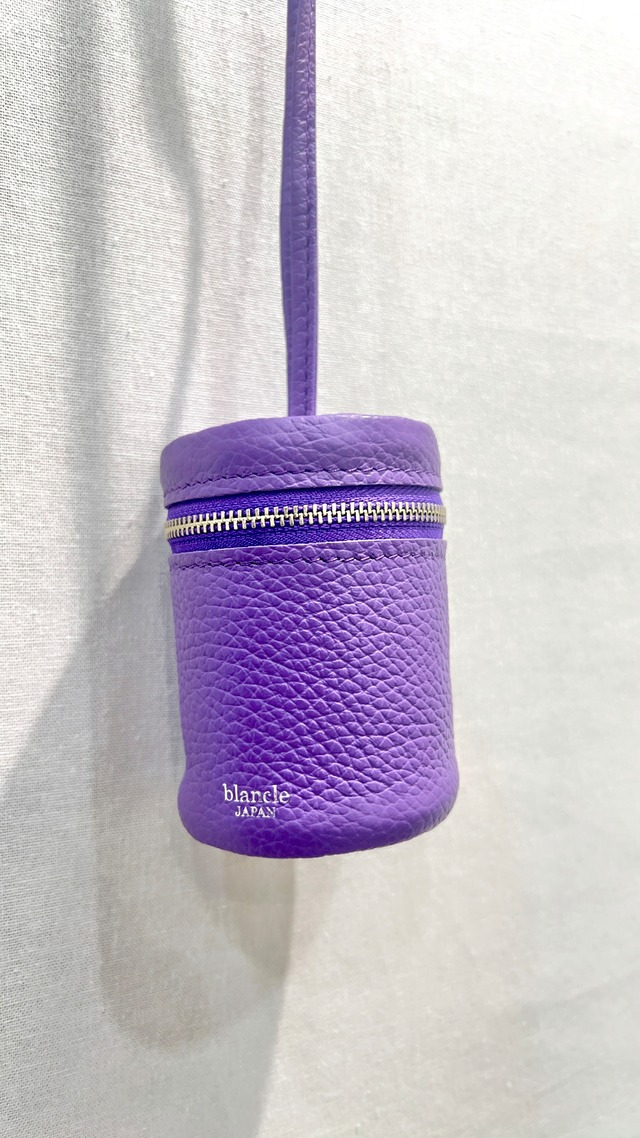 【blancle】S.LEATHER CYLINDER BAG / PURPLE