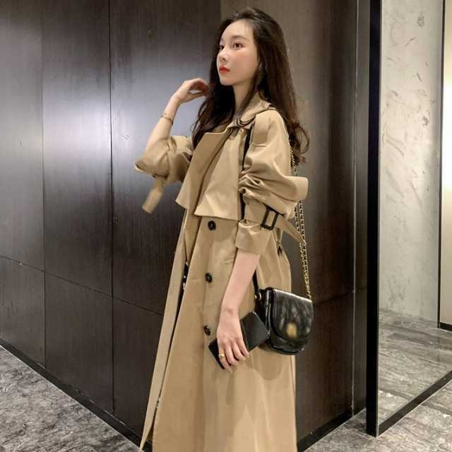 アウター コート トレンチコート ジャケット ロングジャケット アンブレラヨーク マキシ レディース 秋アウターロング丈 上着 秋 冬 ベルト 通勤 カジュアル シンプル 着痩せ 体型カバー 秋服 キレセク セットアップやパンツドレスなど二次会ドレスに合う海外