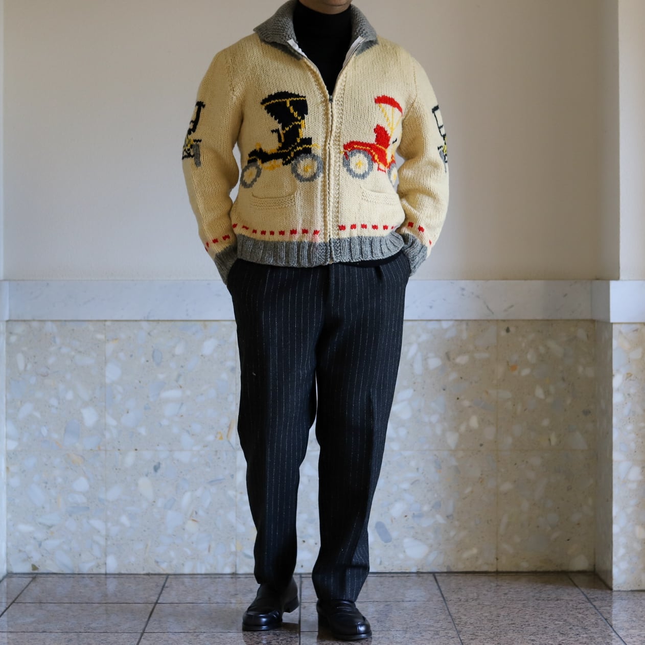 極美品】60s special cowichan knit sweater made in USA classic car
