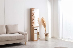 Elena 収納付姿見ドレッサー